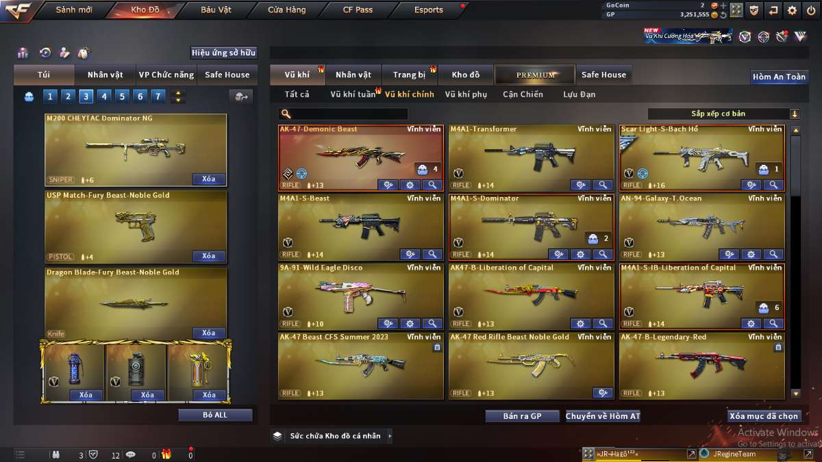 shop acc cf uy tin gia re